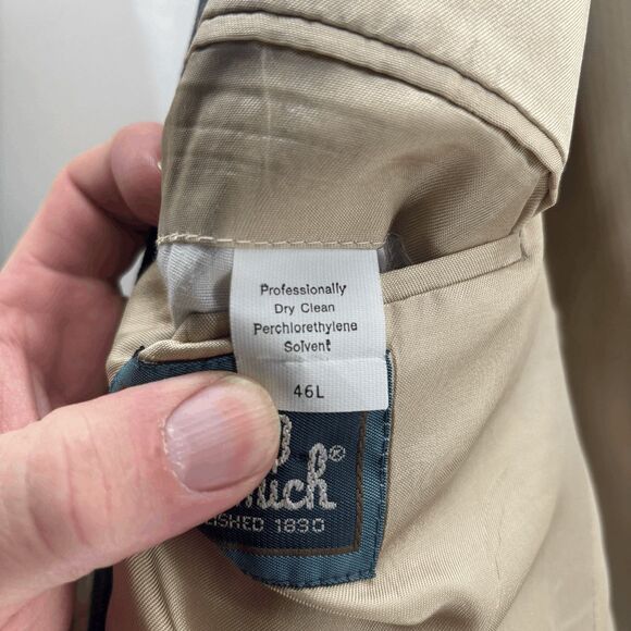 Vintage Woolrich Gray Corduroy Men’s Blazer w/ Brown Elbow Patches 46L 60s 70s - Picture 9 of 9